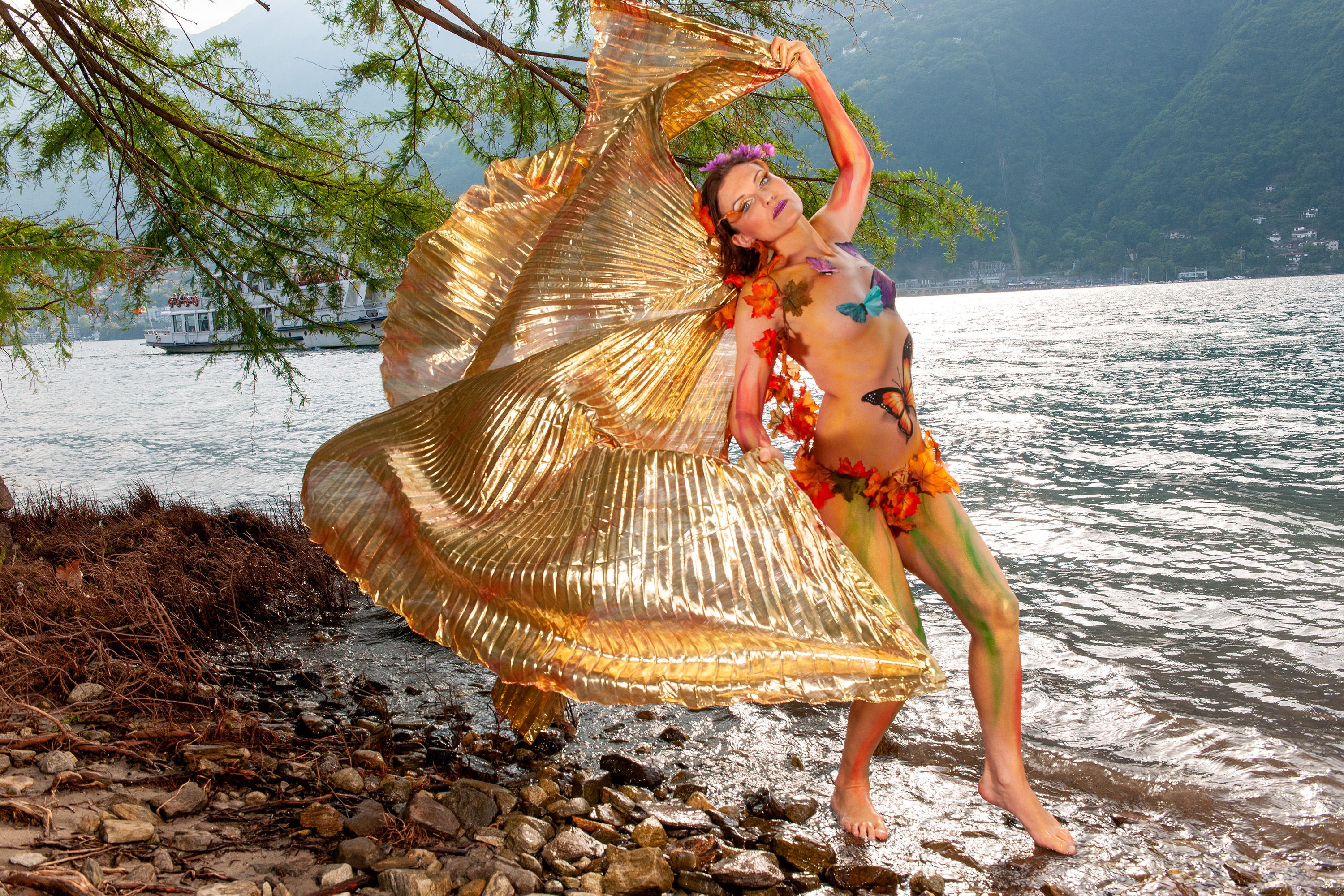 Progetto farfalle body painting sulle isole di brissago 2012 11